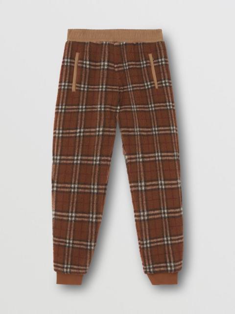 Vintage Check Fleece Jogging Pants