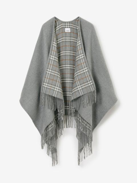 Burberry Check Wool Reversible Cape