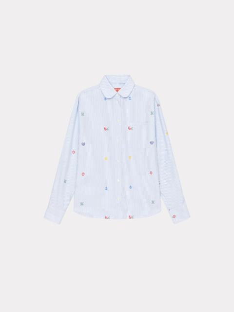 'KENZO Pixel' straight-cut Oxford shirt
