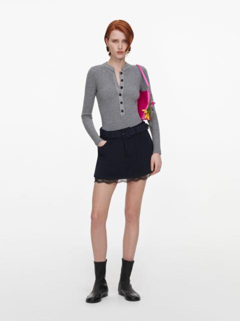 self-portrait Navy Wool Lace Skort