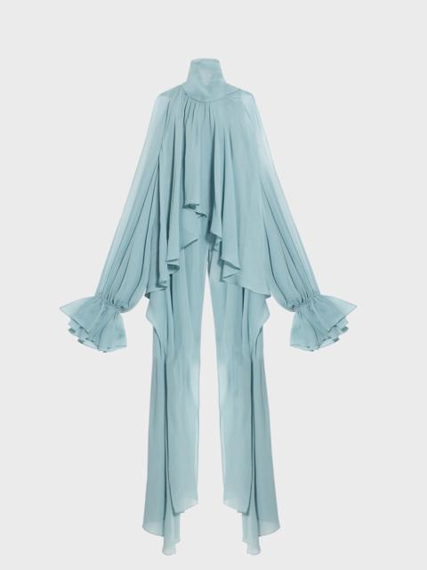 Blumarine ASYMMETRIC BLOUSE IN GEORGETTE