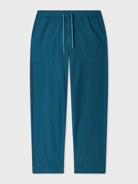 Paul Smith Blue Ripstop Drawstring-Waist Trousers
