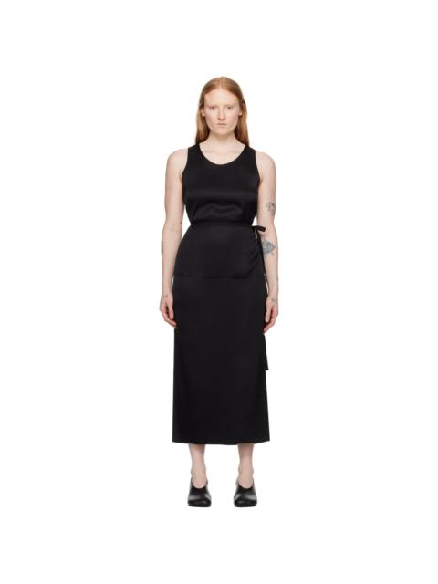 MM6 Maison Margiela Black Vented Maxi Dress