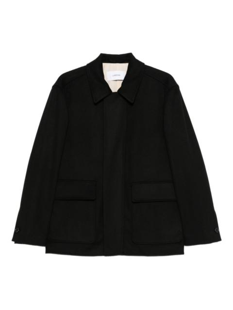 LARDINI patch-pocket collared coat