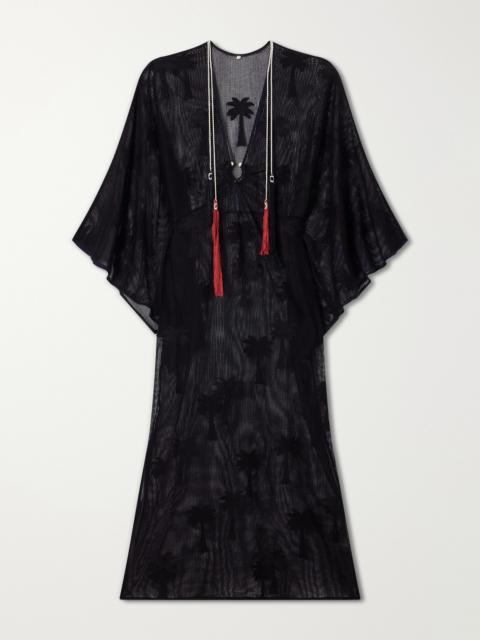 Johanna Ortiz Palm Veil Crocheted Cotton Cover-up