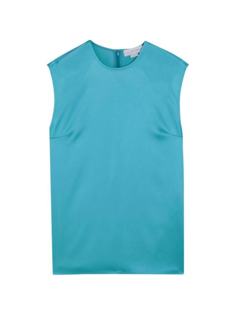 Stella McCartney satin zip-up tank top
