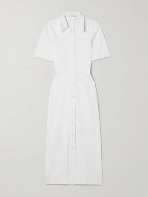 + NET SUSTAIN organic cotton-chambray midi dress