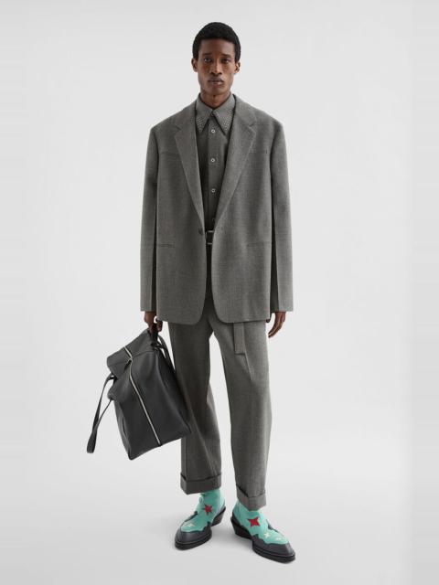 Wool Canvas Tailored Jacket