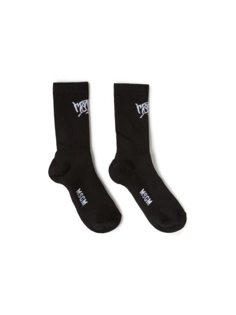 MSGM Socks with jacquard logo