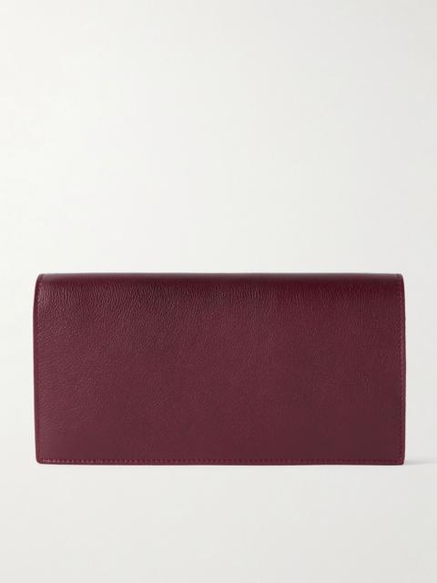 MÉTIER Textured-leather pouch Red