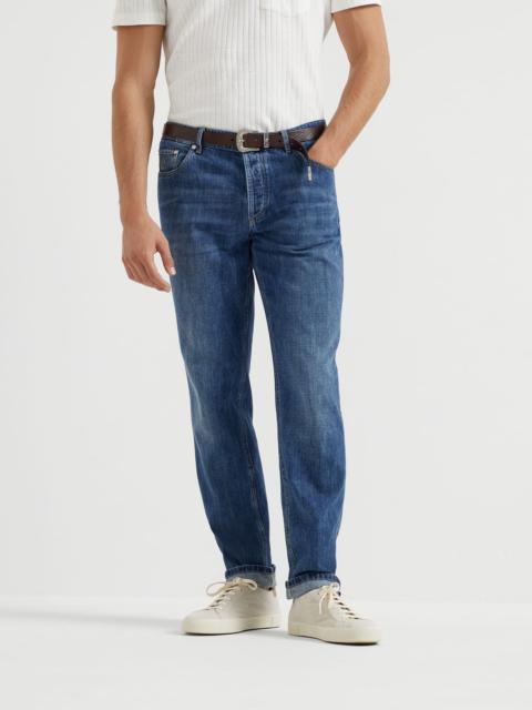 Brunello Cucinelli Lightweight denim traditional fit five-pocket trousers