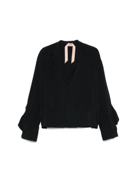 Tシャツ・カットソー BODE SS25 Black silk Seafarer shirt (WRF24SH007 BLACK) 23287667_56995731_600.jpg