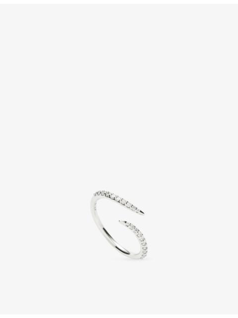 MISSOMA Claw 9ct White Gold And 0.31ct Diamond Open Ring
