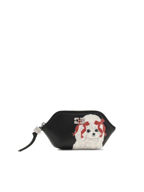 GANNI Bou poodle-print coin purse