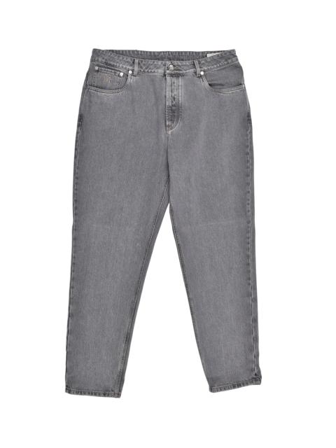 Brunello Cucinelli Straight Fit Five Pocket Denim Style Jean Pants "Washed Black" BRUN747