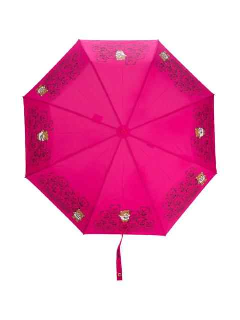 Moschino TEDDY BEAR-MOTIF COMPACT UMBRELLA