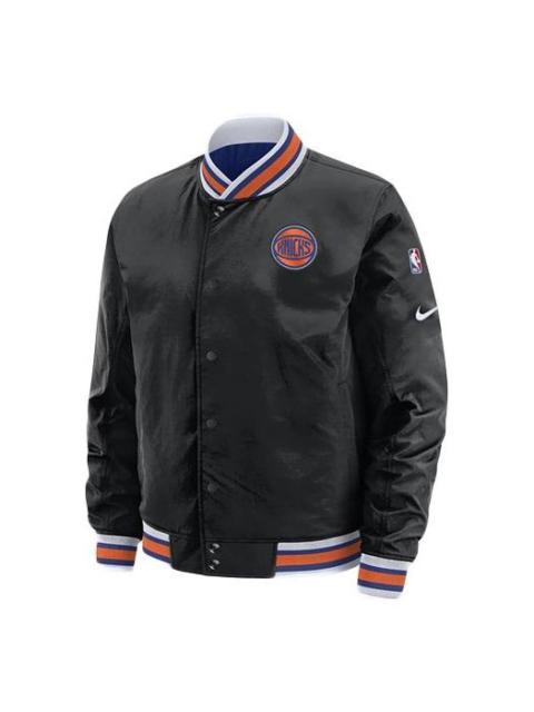 Nike New York Knicks Courtside Men's Nike NBA Reversible Jacket Black/Blue AV6592-010