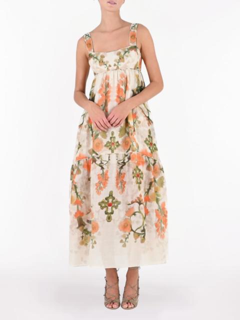 Marchesa RAMIE SQUARE NECK MAXI DRESS