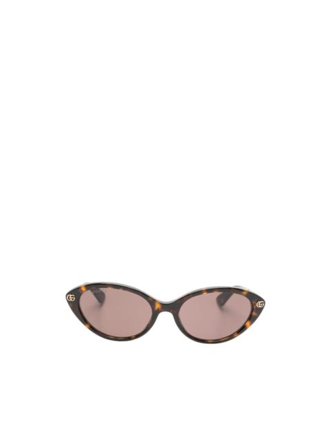 GUCCI tortoiseshell-effect cat-eye sunglasses