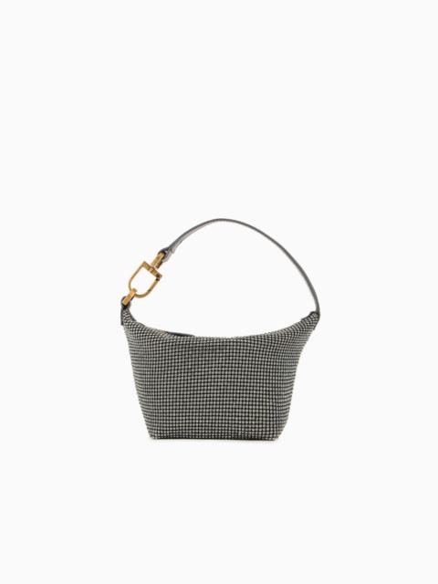 GIORGIO ARMANI La Prima Soft mini handbag in metallic knit with rhinestones