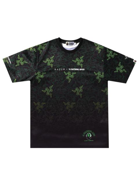 A BATHING APE® BAPE x Razer Neon Camo Team Tee 'Green'