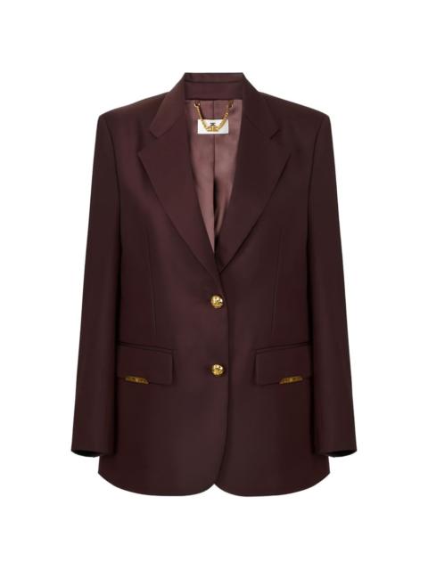 ELISABETTA FRANCHI jewel-plaques single-breasted blazer