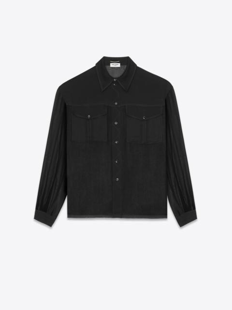 SAINT LAURENT shirt in silk crepe muslin