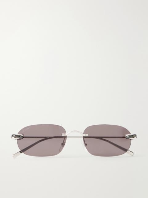 Cartier Trinity de Cartier Square-Frame Silver-Tone Sunglasses
