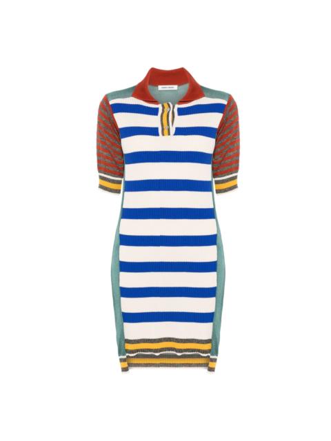 HENRIK VIBSKOV MIX POLO DRESS - TEAL MIX