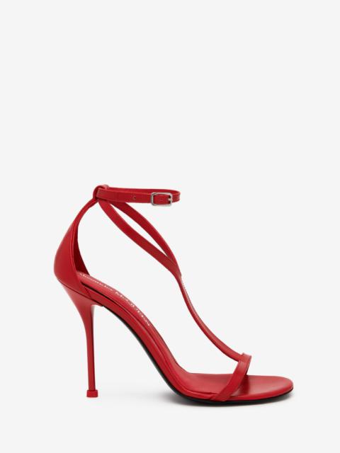 Alexander McQueen Women's Harness Sandal in Lust Red