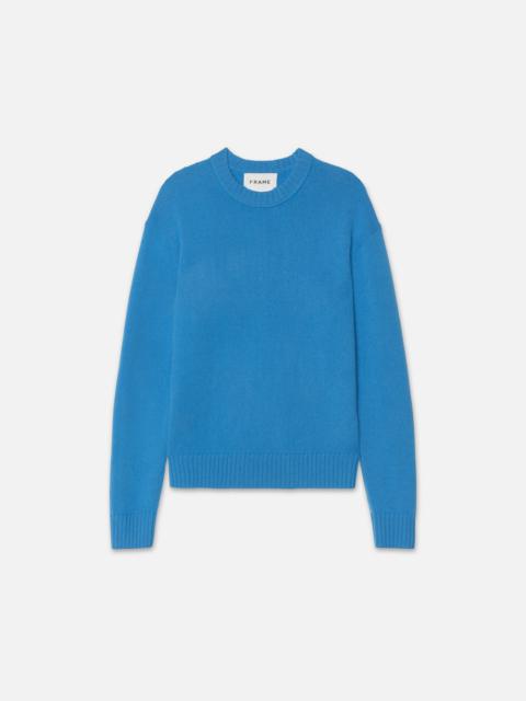 FRAME The Cashmere Crewneck Sweater in Pop Blue