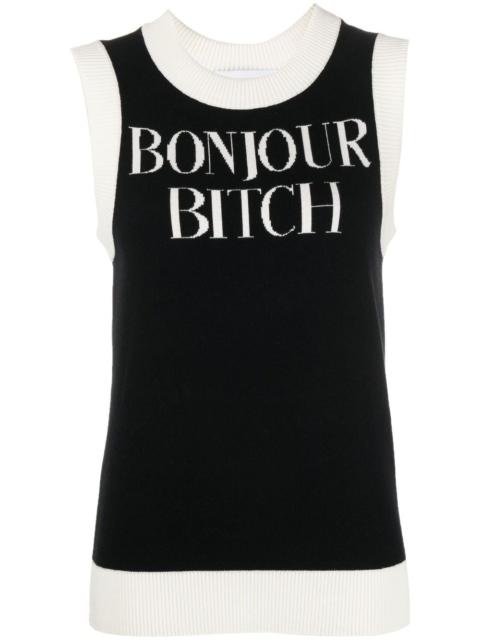 VIKTOR & ROLF two-tone intarsia knitted tank top