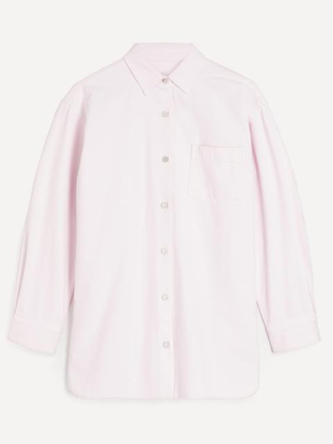 AGOLDE A-Line Wash Powder Pink Denim Shirt