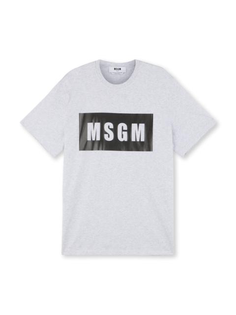 MSGM Cotton T-shirt with box logo