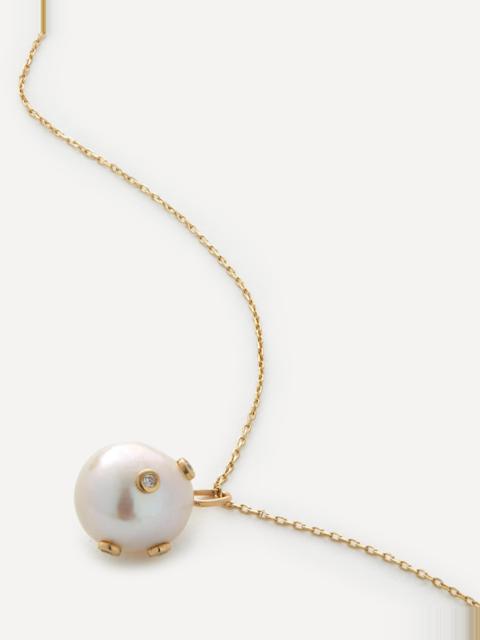 MATEO 14ct Gold Pearl and Diamond Necklace