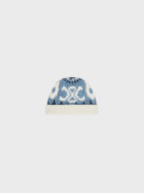 CELINE triomphe beanie in fair isle wool