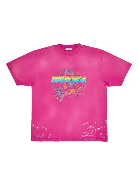 BALENCIAGA Balenciaga Women's 90/10 Large Fit Vintage T-Shirt Dark Pink