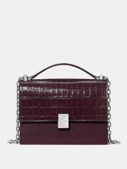 kate spade Deco Croc Embossed Chain Shoulder Bag