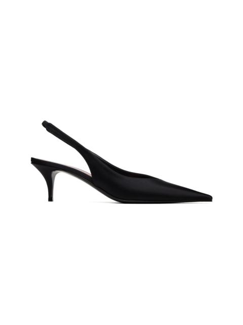 Amina Muaddi Black Anok Sling 55 Heels