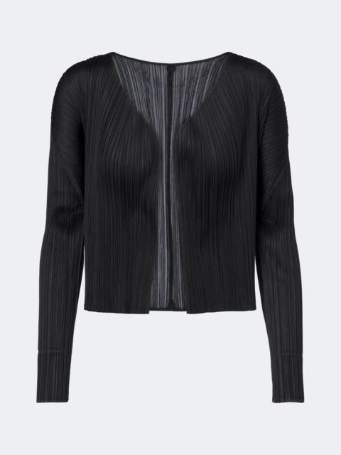 Pleats Please Issey Miyake Basics pleated cardigan