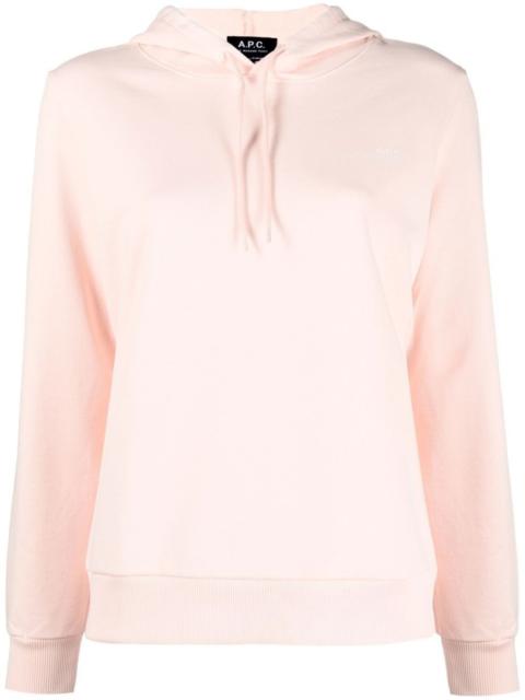 A.P.C. embroidered drawstring hoodie