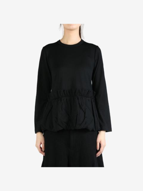 Comme des Garçons Comme des Garçons draped hem blouse