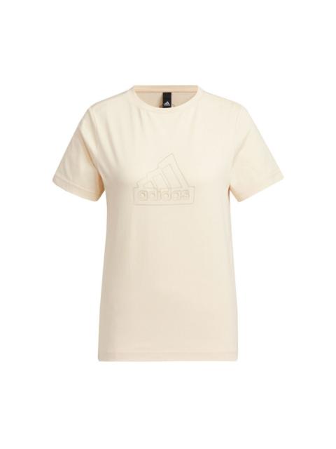 (WMNS) adidas Tech Bos T-Shirt 'Beige' IM8839