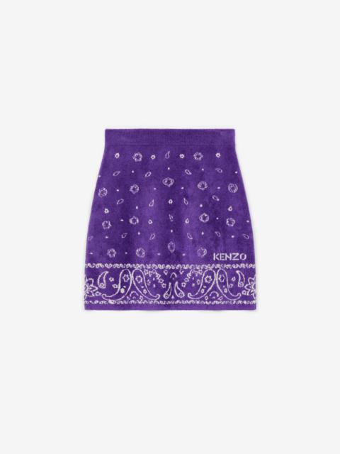 'Bandana' chenille jacquard mini skirt