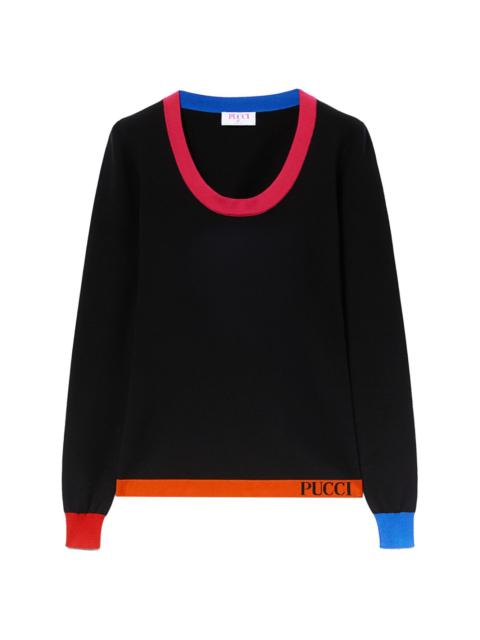 colour-block jumper