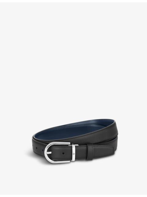 Montblanc Horseshoe-buckle leather belt