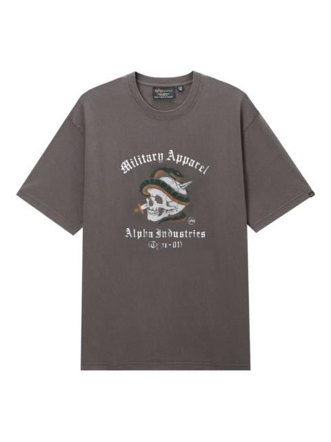 ALPHA INDUSTRIES skull graphic T-shirt