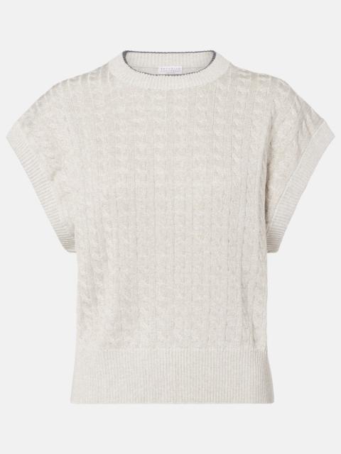 Brunello Cucinelli Cable-knit cotton-blend sweater