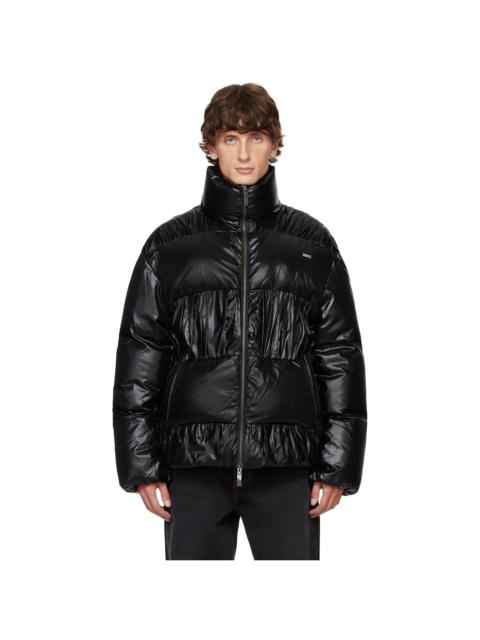 ADER error Black Gathered Down Jacket