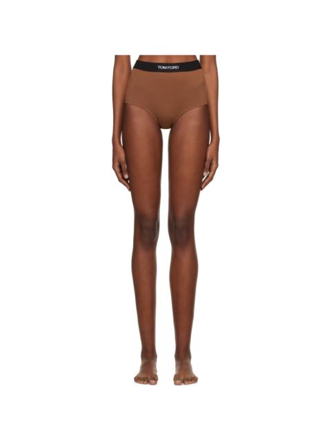 TOM FORD Brown Jacquard Briefs